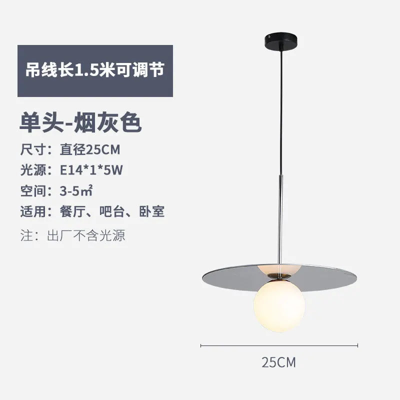 Moderne LED-Pendelleuchte aus Glas für Bar und Restaurant im nordischen Stil - vue 9 sur 11