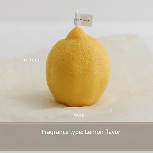 cadeau parfumé bougie citron décorative pour anniversaire fait main