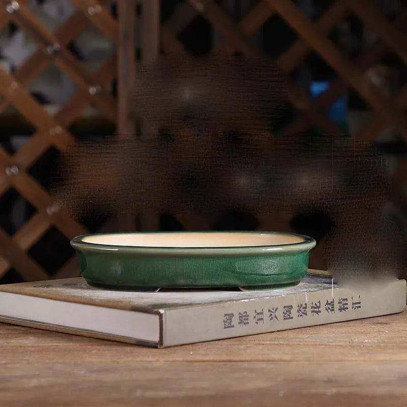 pot de fleurs rond en sable pour bonsaï rétro et succulentes - vue 13 sur 19