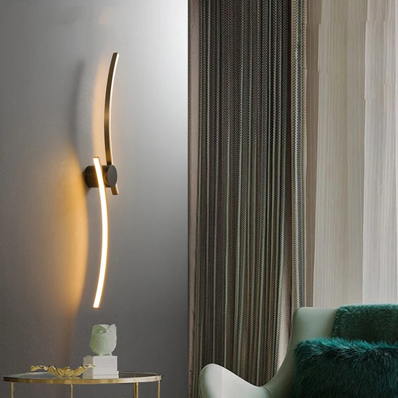 applique murale led moderne en laiton pour éclairage décoratif - vue 4 sur 14