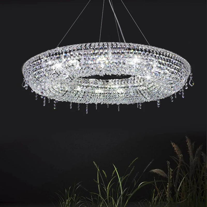 lustre en cristal décoratif pour éclairage intérieur élégant - vue 6 sur 15