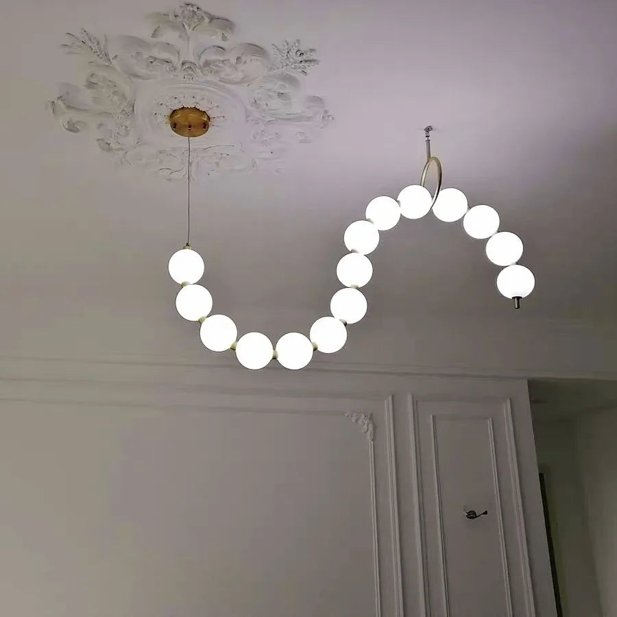 Suspension en perles pour salon - vue 6 sur 14