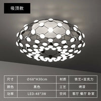 Lustre Designer italien Led nordique noir blanc salle à manger filet de pêche