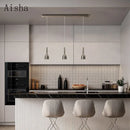 Moderne nordische Pendelleuchte aus Nickel, blendfrei für elegantes Interieur