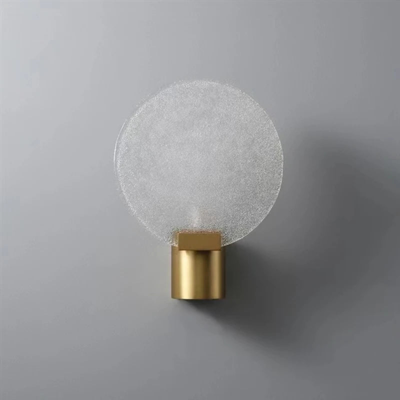 applique murale en cuivre et verre au design minimaliste - vue 5 sur 7