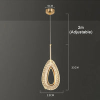 Suspension LED en cristal au design nordique