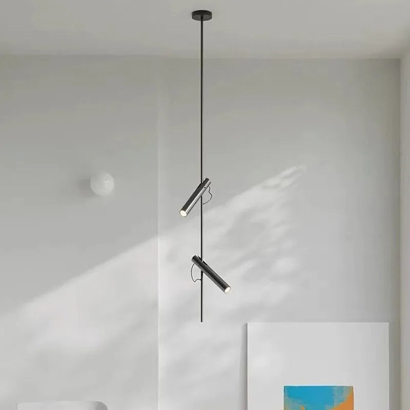 lampe suspendue led moderne rotative avec 1/2/3 têtes pour intérieur - vue 2 sur 12