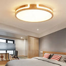 Moderne LED-Deckenleuchte aus Holz, smart und elegant