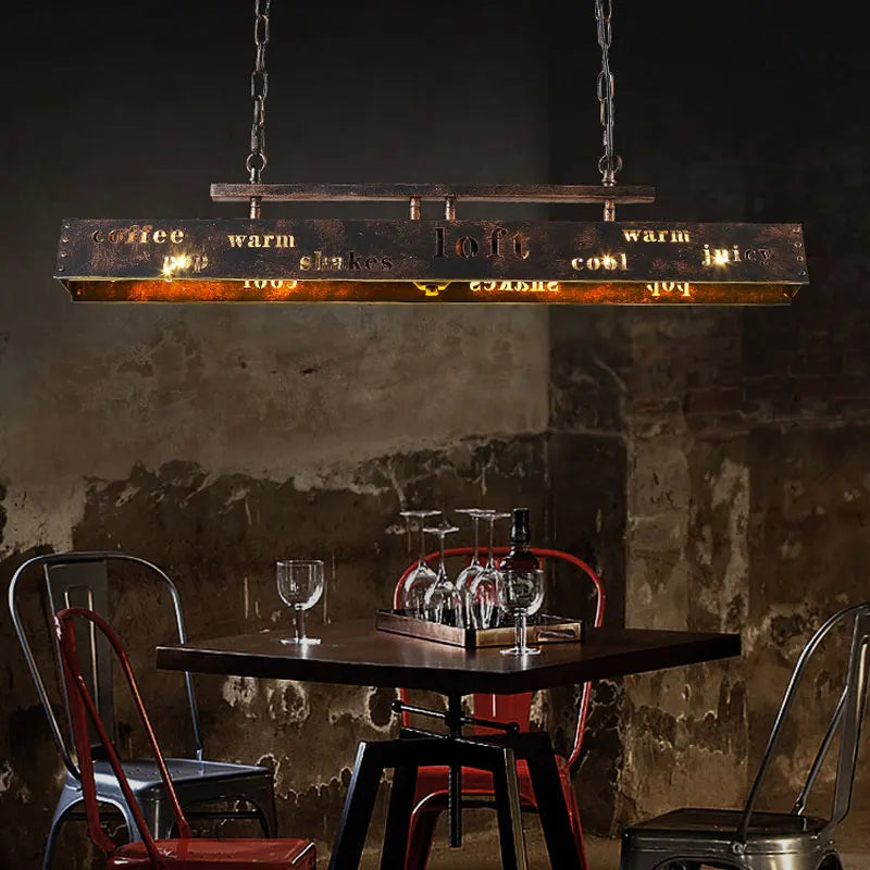 lustre style industriel rétro pour restaurant et bar américain