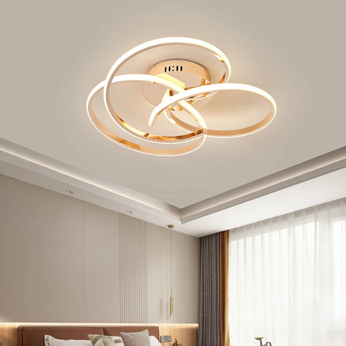 Plafonnier moderne à LEDs lumières pour salon chambre étude salle éclairage intérieur plafonnier Chrome/plaqué or