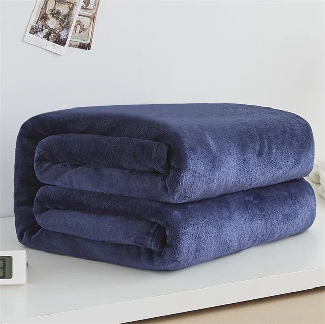plaid flanelle corail doux chaud polaire salon chambre