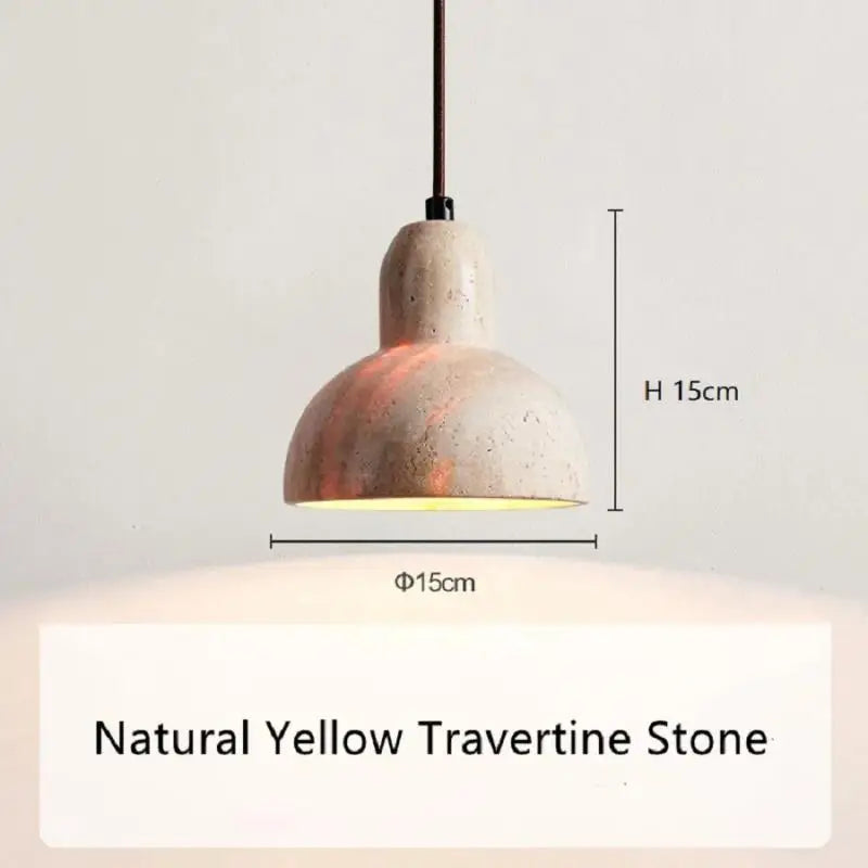 suspension créative en pierre wabi sabi pour restaurant et séjour - vue 7 sur 7
