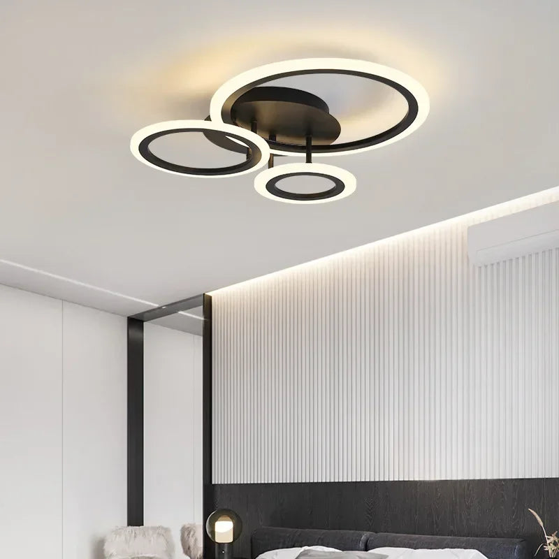 lustre à anneau moderne pour éclairage intérieur décoratif - vue 5 sur 10