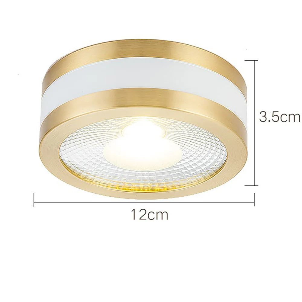 plafonnier led ultra fin en cuivre pour décoration intérieure moderne - vue 13 sur 12