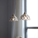 Nordische LED-Pendelleuchte aus Glas und goldenem Körper