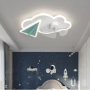 Deckenventilator mit Licht Flugzeug-Design und Fernbedienung für Kinder