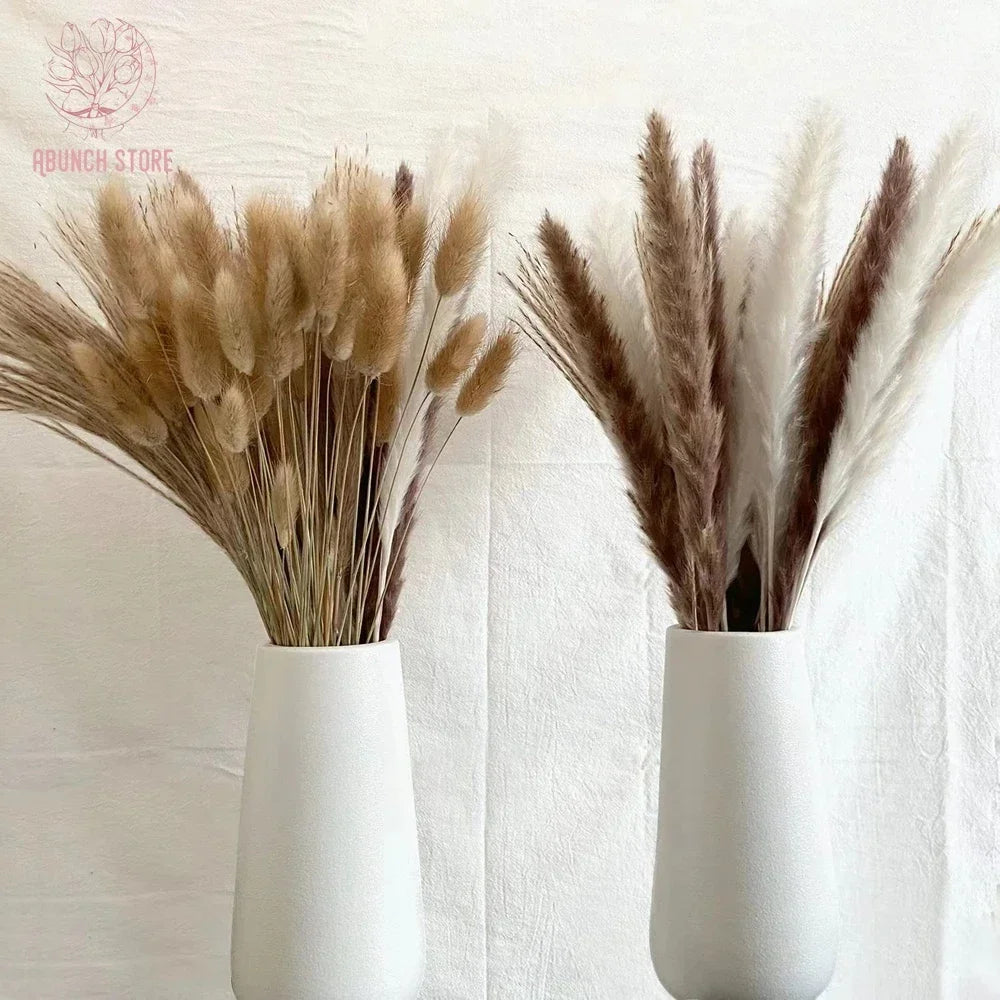 lot de 100 bouquets dherbe de pampa pour décoration bohème mariage - vue 4 sur 13