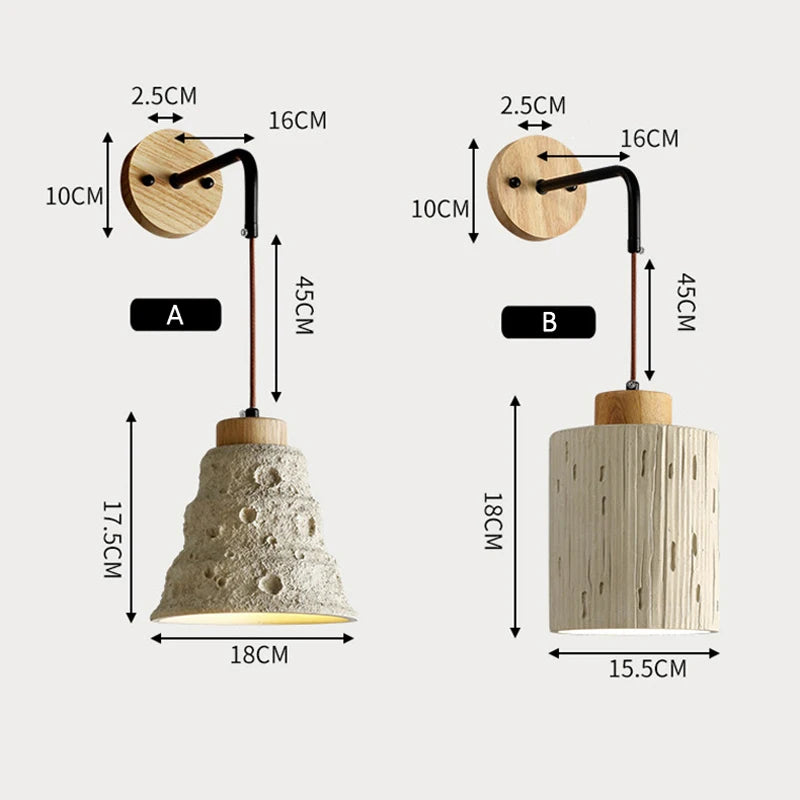 Applique murale led wabi sabi style minimaliste nordique