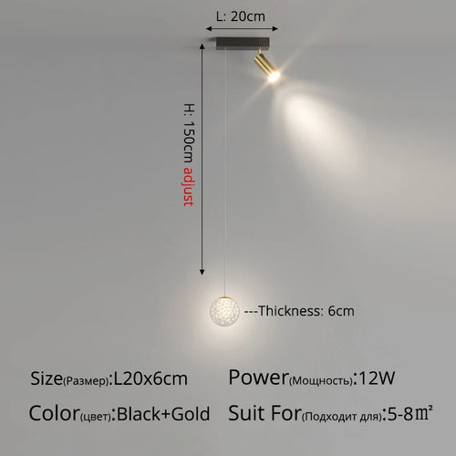 Moderner nordischer LED-Kronleuchter Mond minimalistisch für stilvolle Wohnräume - vue 13 sur 13