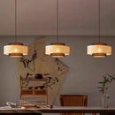 lustre rétro en rotin tissé pour décoration intérieure