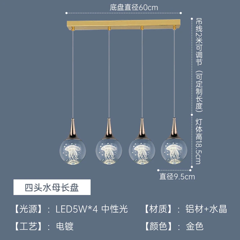 lustre moderne en cristal pour décoration intérieure animaux - vue 8 sur 13