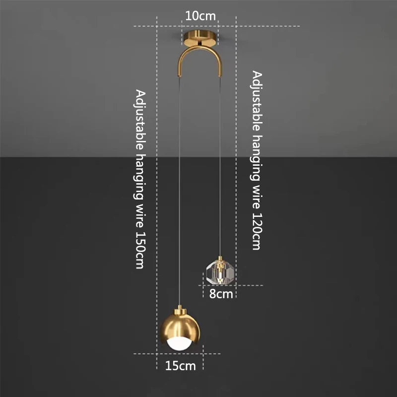 suspension en cristal moderne pour décoration intérieure élégante - vue 7 sur 8