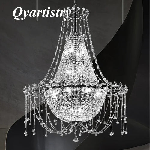 Kronleuchter K9 Luxus aus Edelstahl LED-Pendelleuchte modern