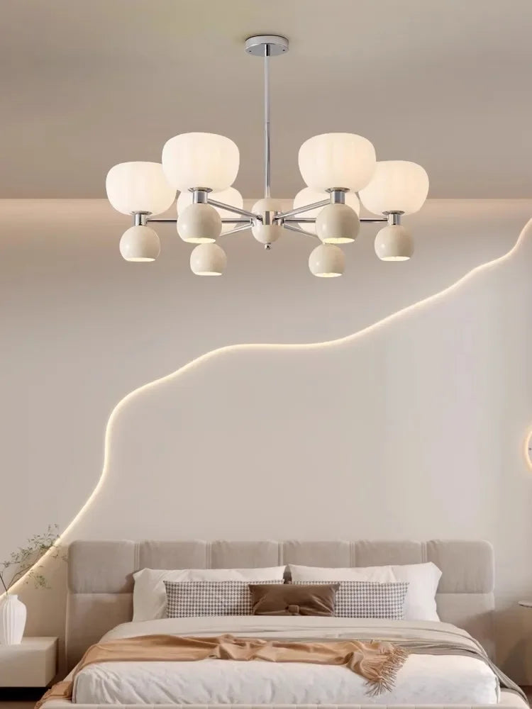 lustre décoratif acrylique avec abat-jour suspendu créatif - vue 4 sur 14
