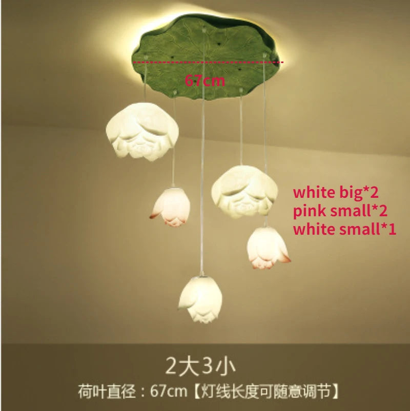 suspension lotus en verre pour décoration d intérieur - vue 14 sur 18