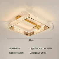 plafonnier Salon de luxe Smart Led moderne Hall brillant K9 cristal éclairage à la maison décoratifs