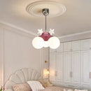 lustre romantique pour chambre d'enfant décor princesse en verre