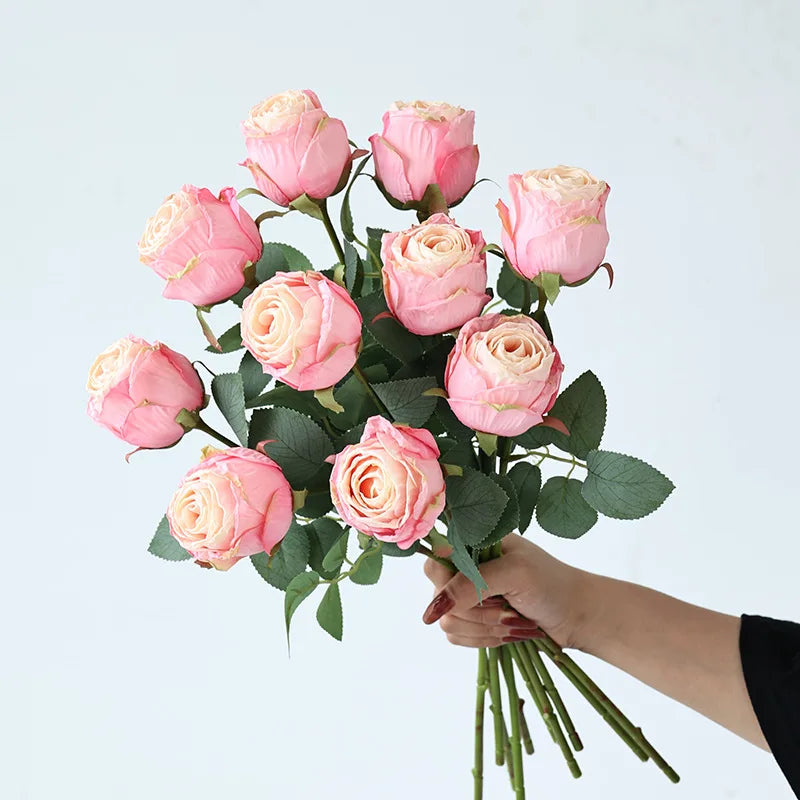 fleur de rose artificielle pour décoration de mariage et table - vue 2 sur 12