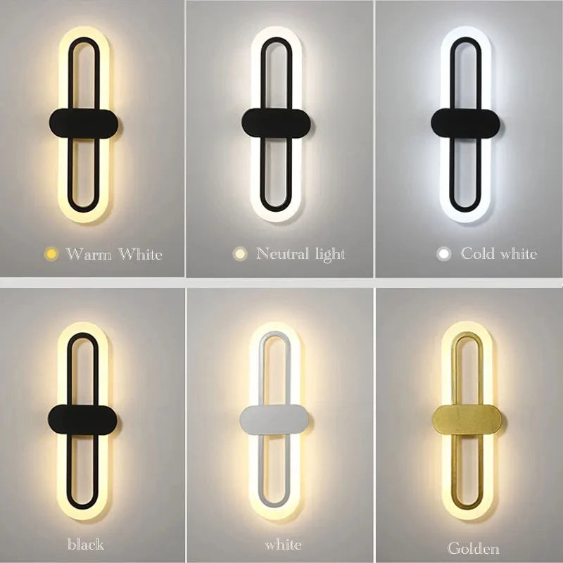 lampe ovale en acrylique led pour décoration de fond