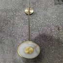 Wandleuchte aus Naturmarmor und goldfarbenem Metall modern