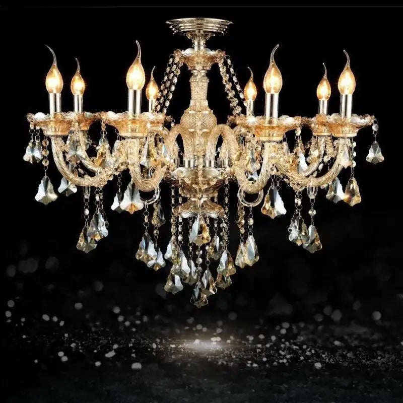 lustre en cristal moderne pour décoration intérieure élégante - vue 4 sur 15