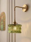applique murale vintage en verre avec douille en laiton