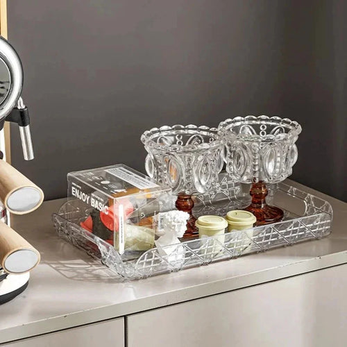 plateau en acrylique luxe pour rangement et décoration