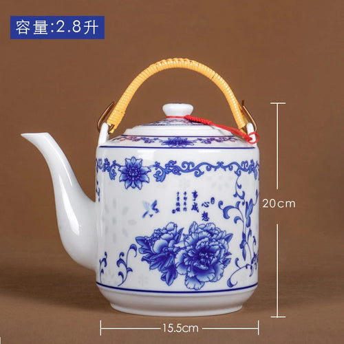 Théière céramique jingdezhen style chinois grande capacité