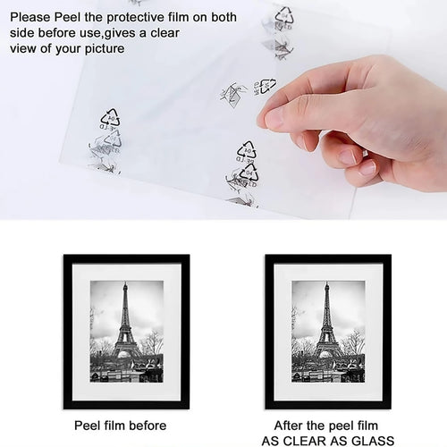 Versatile photo frames in different sizes, suitable for wall or table display, modern design, suitable for home (Black) - vue 5 sur 7