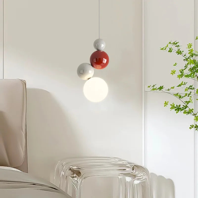 lustre suspendu en métal rond pour chambre d'enfant - vue 4 sur 9