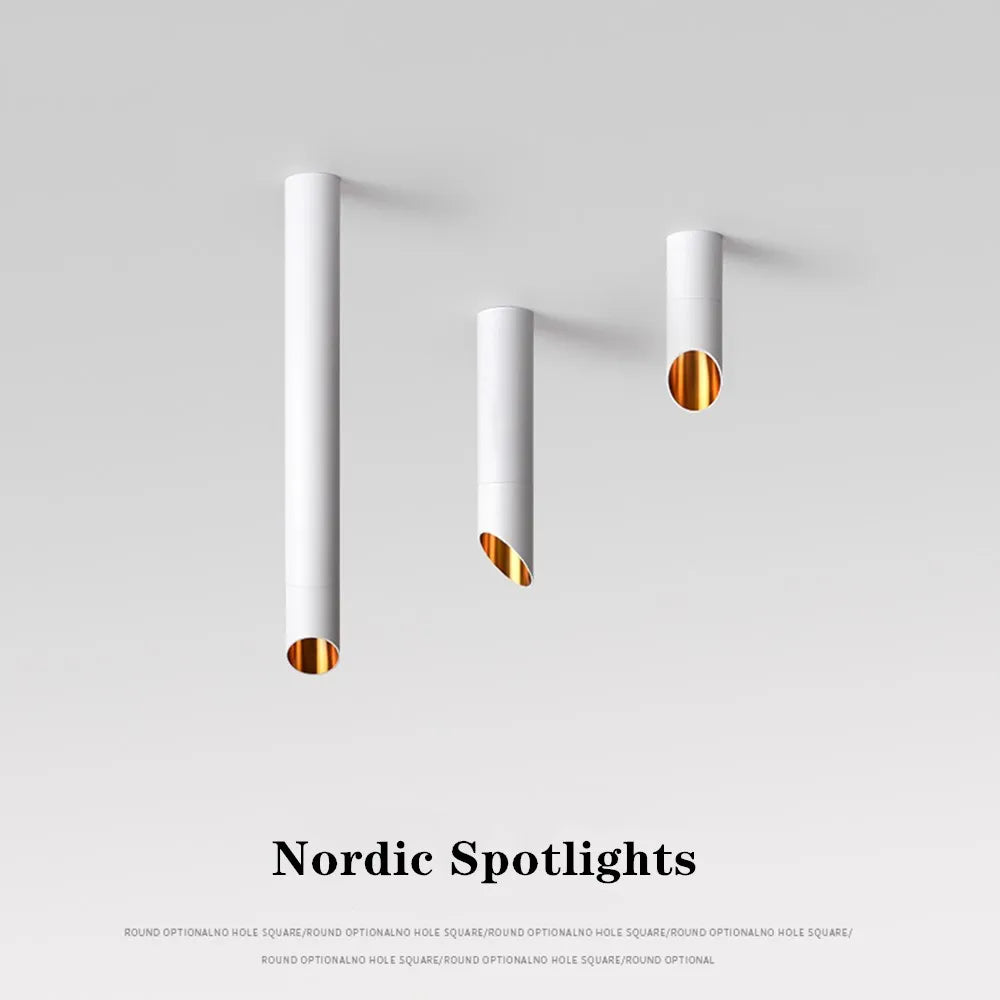 Plafonnier led moderne downlight long tube en aluminium monté en surface