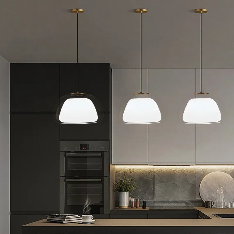 Lustre en verre LED de style nordique Simple - vue 2 sur 7