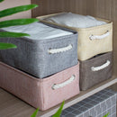 boîte de rangement en lin pour vêtements et jouets divers