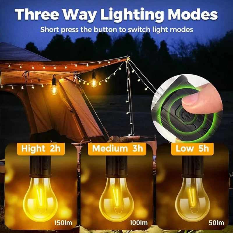 lampe de camping rechargeable usb étanche 3 modes portable