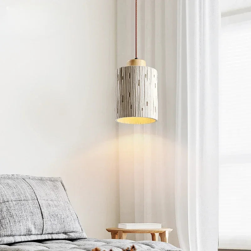 lustre suspendu en pierre style rétro pour décoration intérieure - vue 5 sur 7