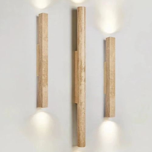 Applique murale longue Led en pierre