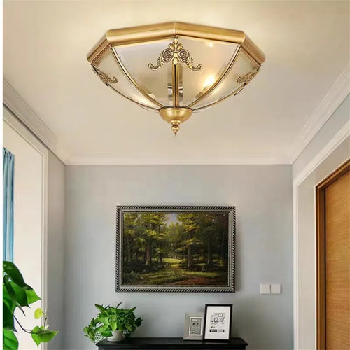 plafonnier nordique en métal et verre pour extérieur et intérieur - vue 4 sur 6