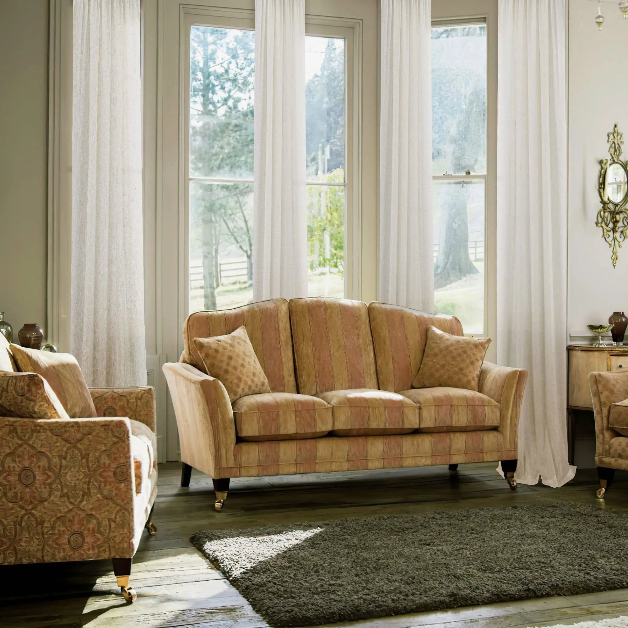 Voilage tulle imitation lin sur mesure grande hauteur - vue 4 sur 10