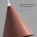 Moderne LED-Pendelleuchte aus massivem Nussbaumholz