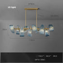 lustre en verre cristal LED pour un éclairage élégant
